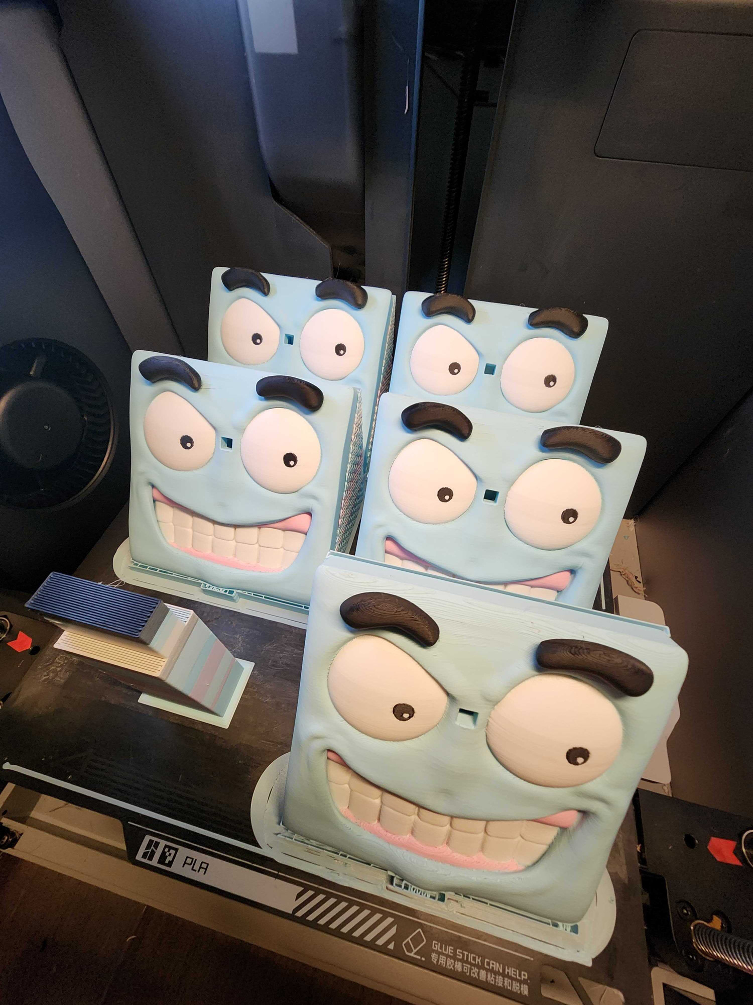 Row of RantCPU face plates 